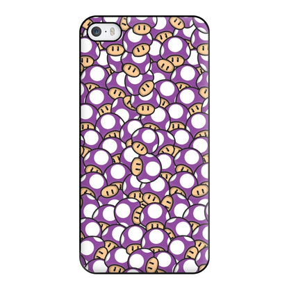 Mushroom Pattern - Purple Phone Case for iPhone 5 / 5s / SE 2016