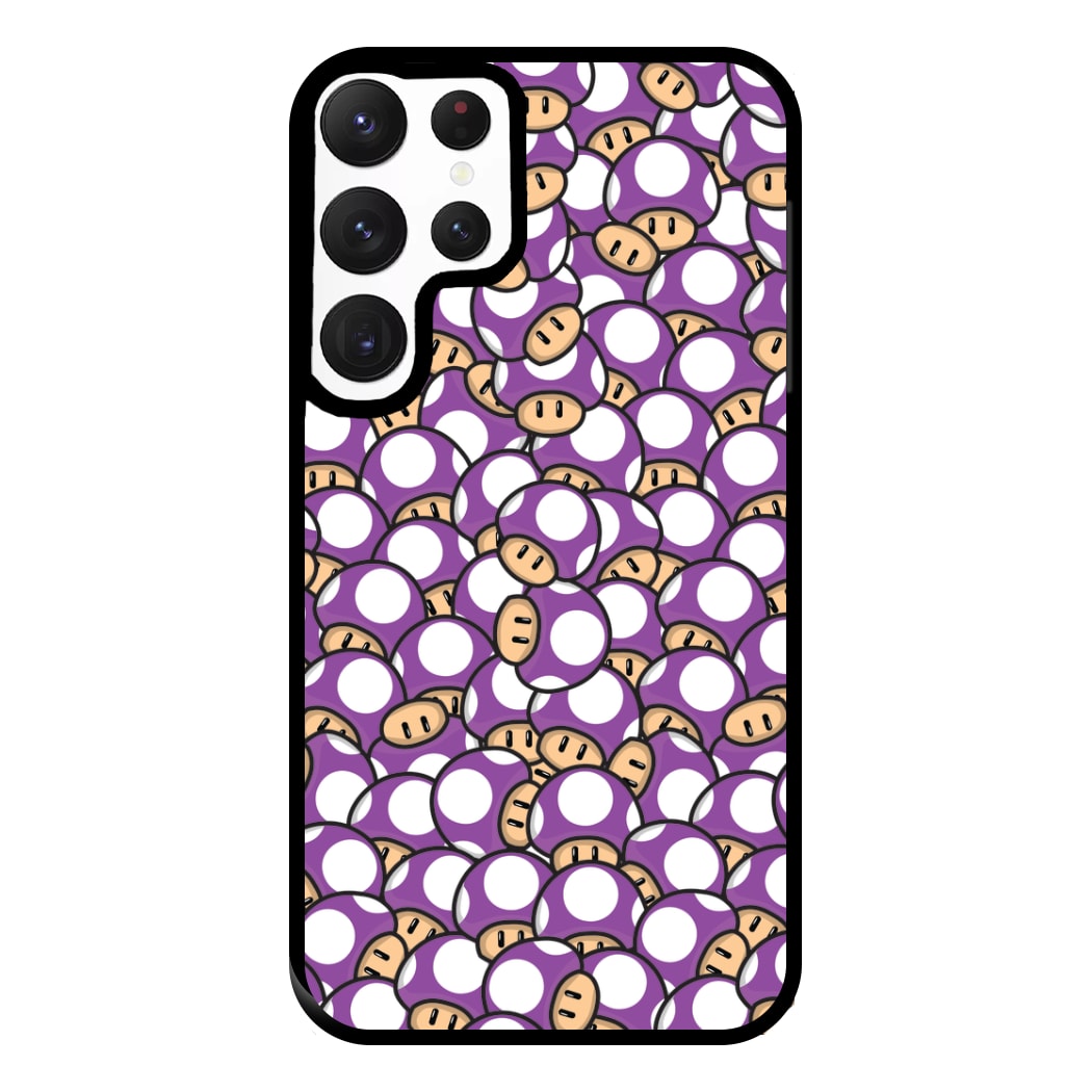 Mushroom Pattern - Purple Phone Case for Galaxy S22 Ultra