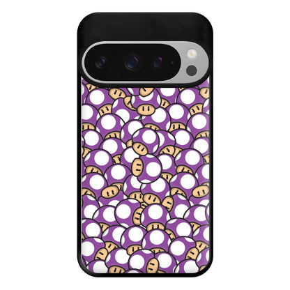 Mushroom Pattern - Purple Phone Case for Google Pixel 9 Pro XL