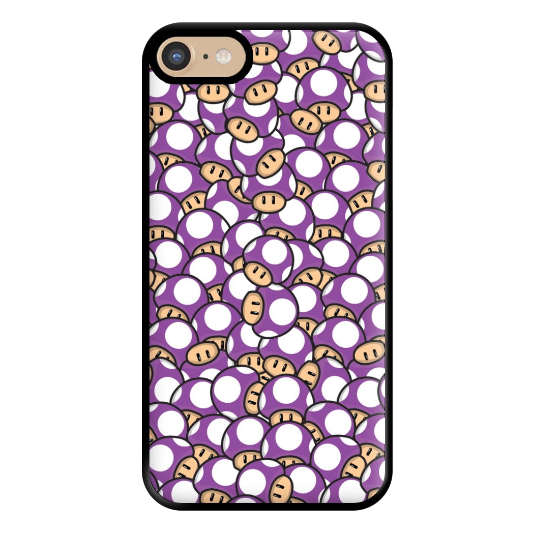 Mushroom Pattern - Purple Phone Case for iPhone 6 / 7 / 8 / SE