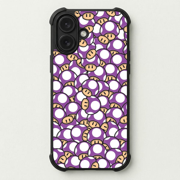Mushroom Pattern - Purple Phone Case — Bumper case