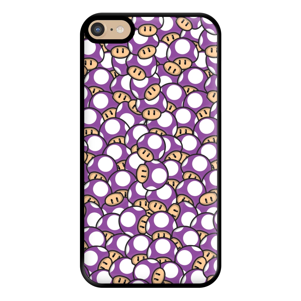 Mushroom Pattern - Purple Phone Case for iPhone 6 Plus / 7 Plus / 8 Plus