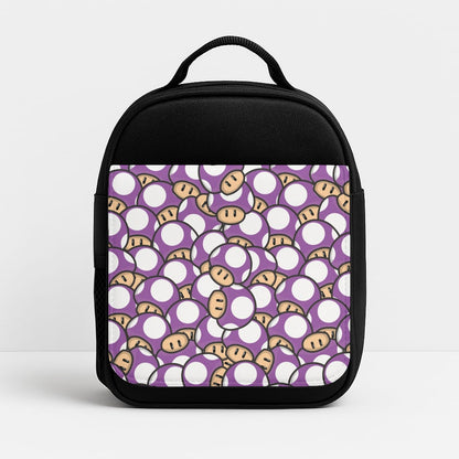 Mushroom Pattern - Purple Insulated Lunchbox