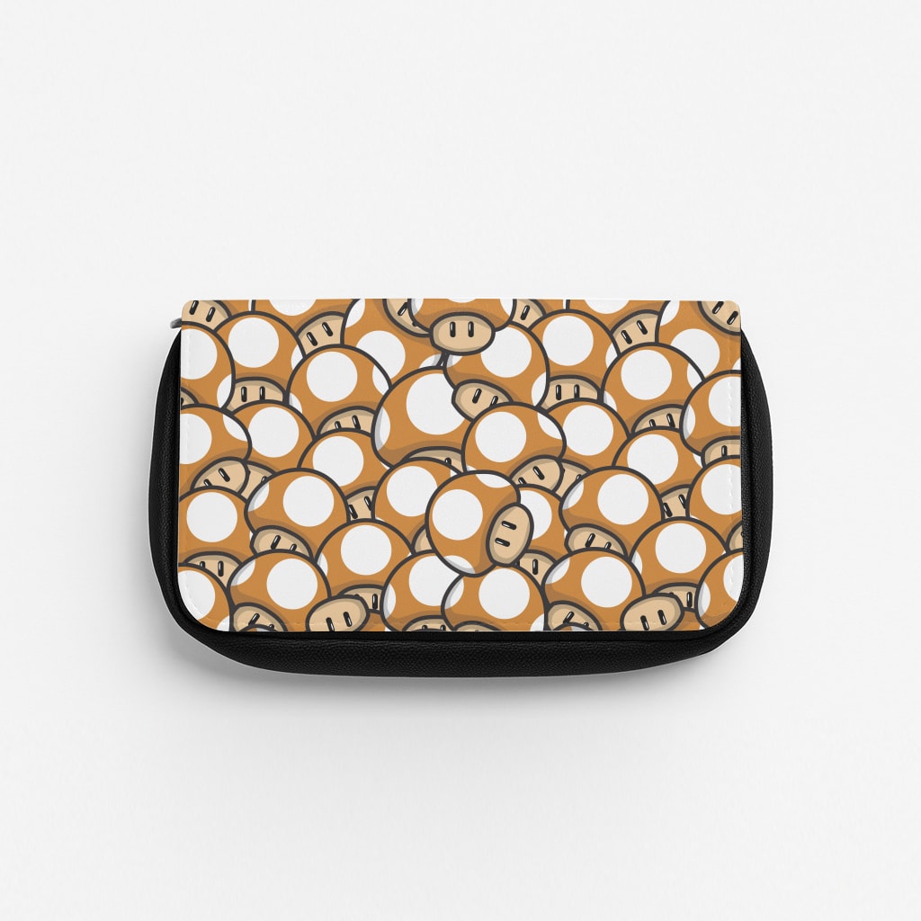 Mushroom Pattern - Orange Pencil Case