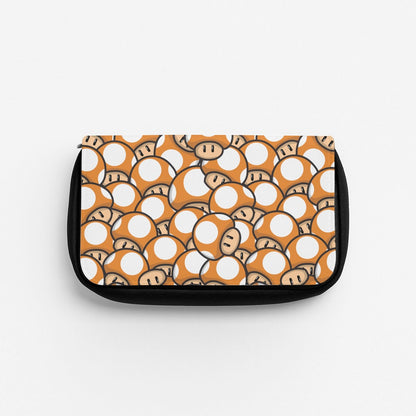 Mushroom Pattern - Orange Pencil Case