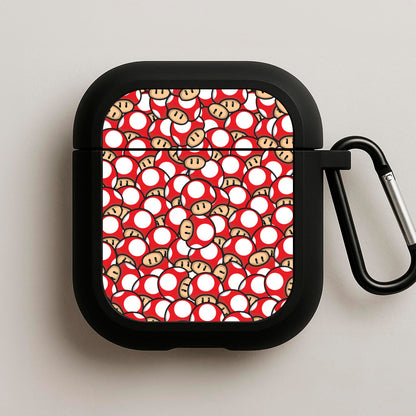 Mushroom Pattern - Red AirPods Case