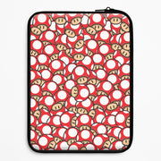 Mushroom Pattern - Red Laptop Sleeve 2