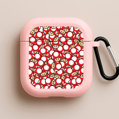 Mushroom Pattern - Red Pink AirPods Case