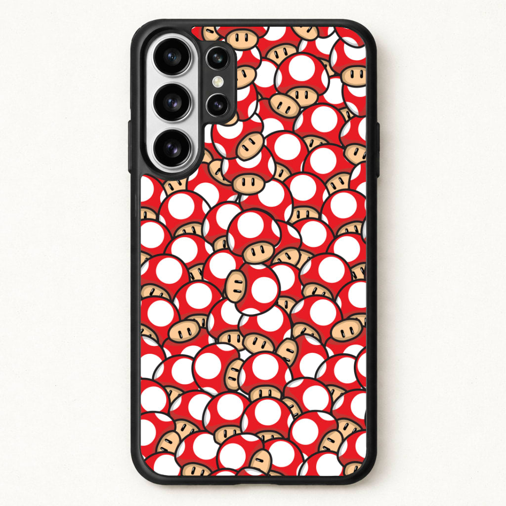 Mushroom Pattern - Red Phone Case for Galaxy S26 Ultra