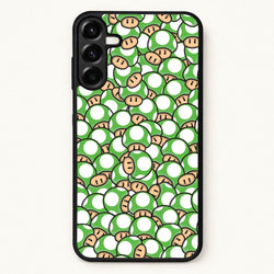 Mushroom Pattern - Green Phone Case for Galaxy A57