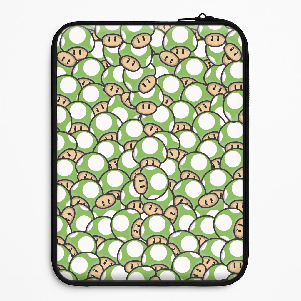 Mushroom Pattern - Green Laptop Sleeve