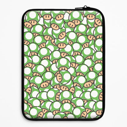 Mushroom Pattern - Green Laptop Sleeve