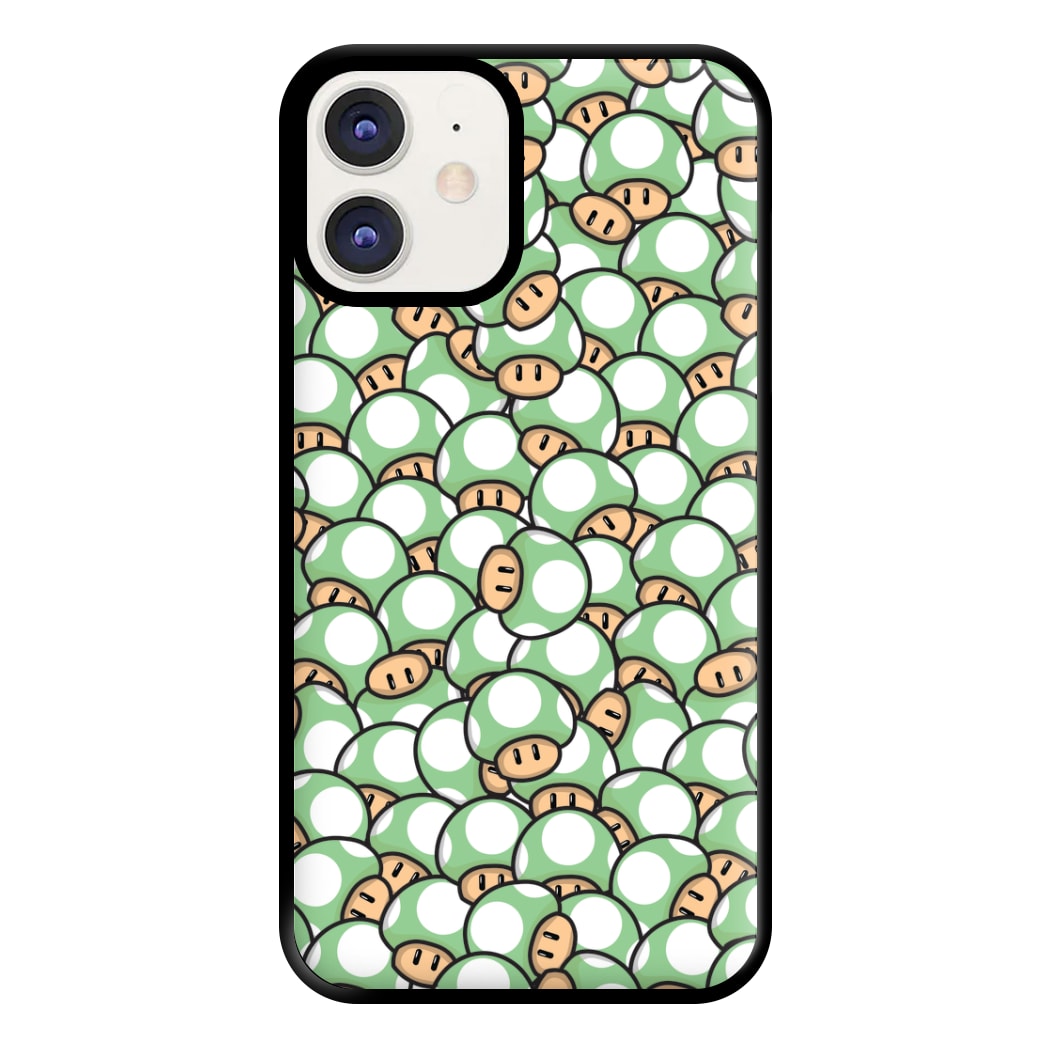 Mushroom Pattern - Light Green Phone Case for iPhone 11