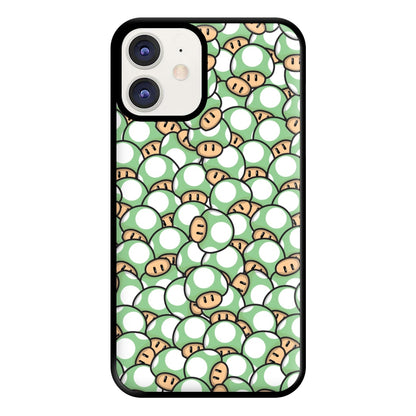 Mushroom Pattern - Light Green Phone Case for iPhone 11