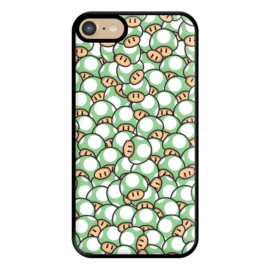 Mushroom Pattern - Light Green Phone Case for iPhone 6 / 7 / 8 / SE