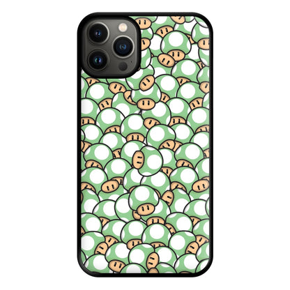 Mushroom Pattern - Light Green Phone Case for iPhone 13