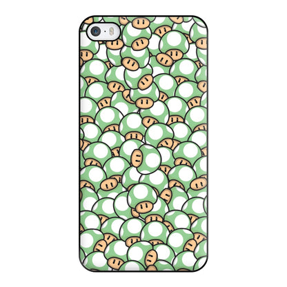 Mushroom Pattern - Light Green Phone Case for iPhone 5 / 5s / SE 2016