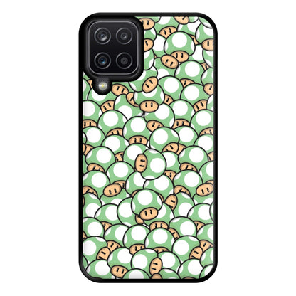 Mushroom Pattern - Light Green Phone Case for Galaxy A12