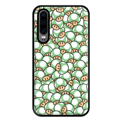 Mushroom Pattern - Light Green Phone Case for Huawei P30