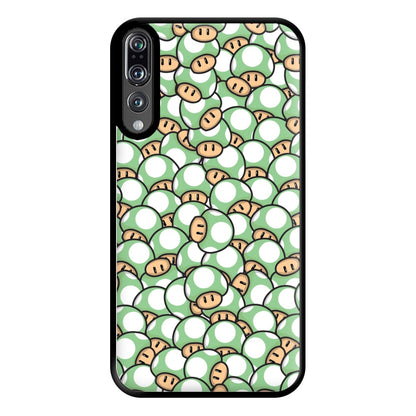 Mushroom Pattern - Light Green Phone Case for Huawei P20 Pro