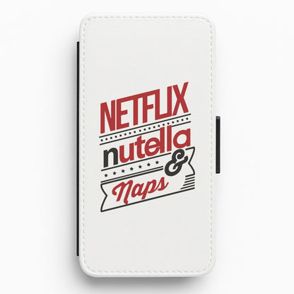 Nutella, Netflix & Naps Flip / Wallet Phone Case