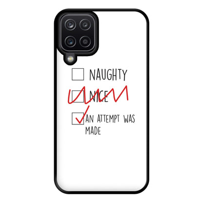 An Attempt Was Made - Naughty Or Nice  Phone Case for Galaxy A12