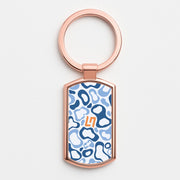 Norris Helmet Pattern - Blue Luxury Keyring 4