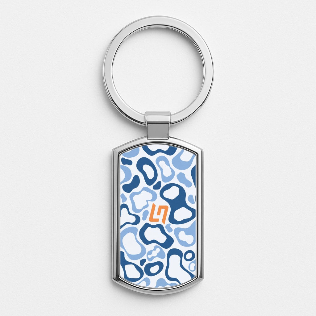 Norris Helmet Pattern - Blue Luxury Keyring
