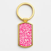 Norris Helmet Pattern - Pink Luxury Keyring 3