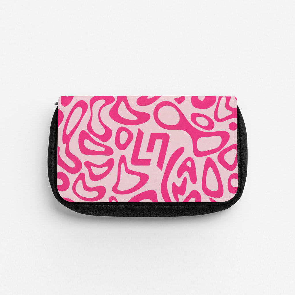 Norris Helmet Pattern - Pink Pencil Case