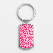 Norris Helmet Pattern - Pink Luxury Keyring 1