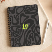 Norris Helmet Pattern - Black Notebook 3