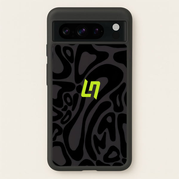 Lando Norris Helmet Pattern - Black Phone Case - Google Pixel 8 Pro / Standard