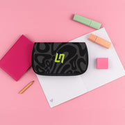 Norris Helmet Pattern - Black Pencil Case 3