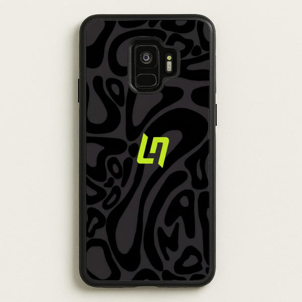 Lando Norris Helmet Pattern - Black Phone Case - Galaxy S9 / Standard