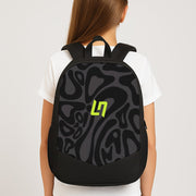 Norris Helmet Pattern - Black Backpack 3