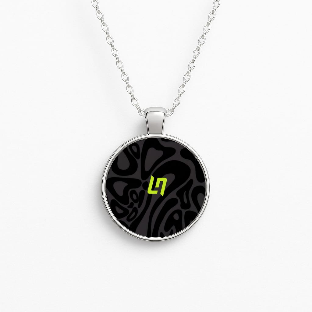 Norris Helmet Pattern - Black Necklace