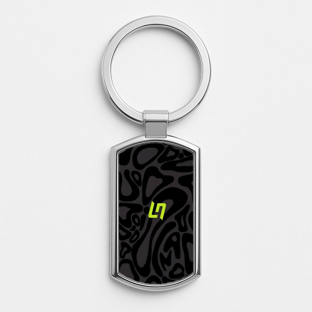 Norris Helmet Pattern - Black Luxury Keyring