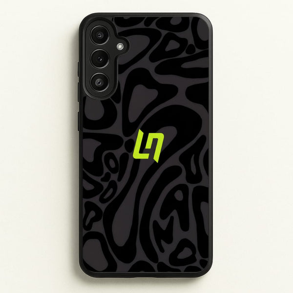 Lando Norris Helmet Pattern - Black Phone Case - Galaxy A34 / Standard