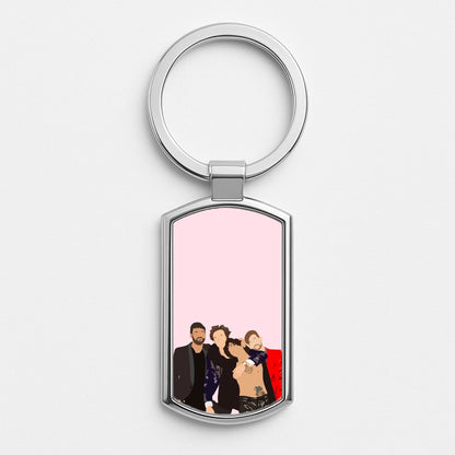 1975 Band  Silver Keyring