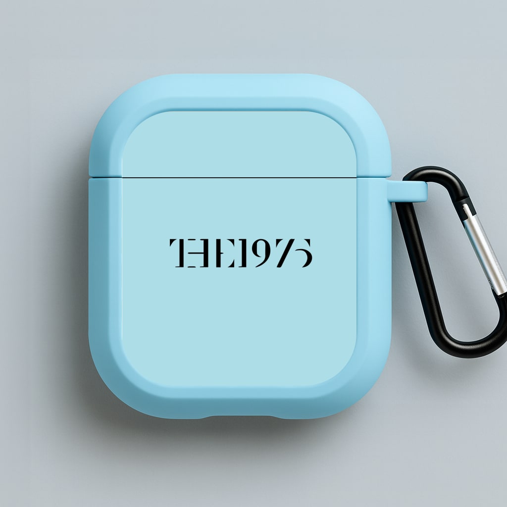 1975 Text Blue AirPods Case