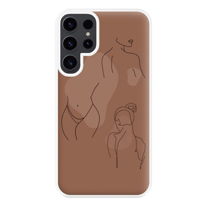 Silouhette nude Phone Case for Galaxy S23 Ultra