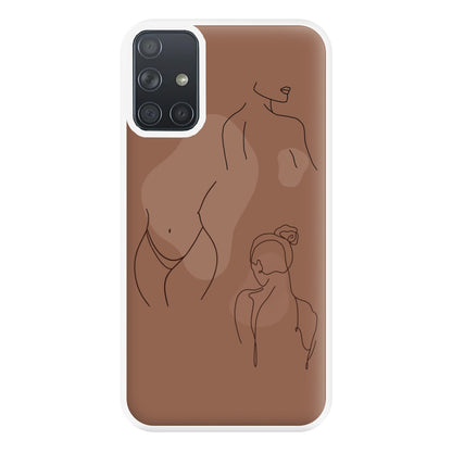 Silouhette nude Phone Case for Galaxy A71