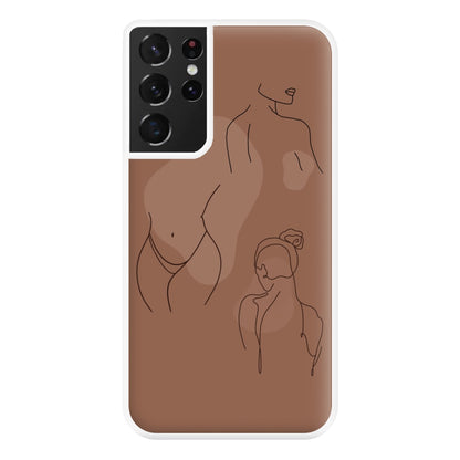 Silouhette nude Phone Case for Galaxy S21 Ultra