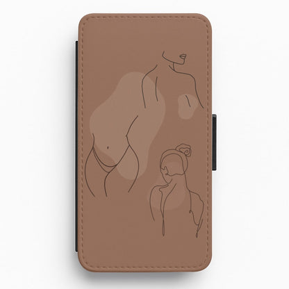 Silouhette nude Flip / Wallet Phone Case