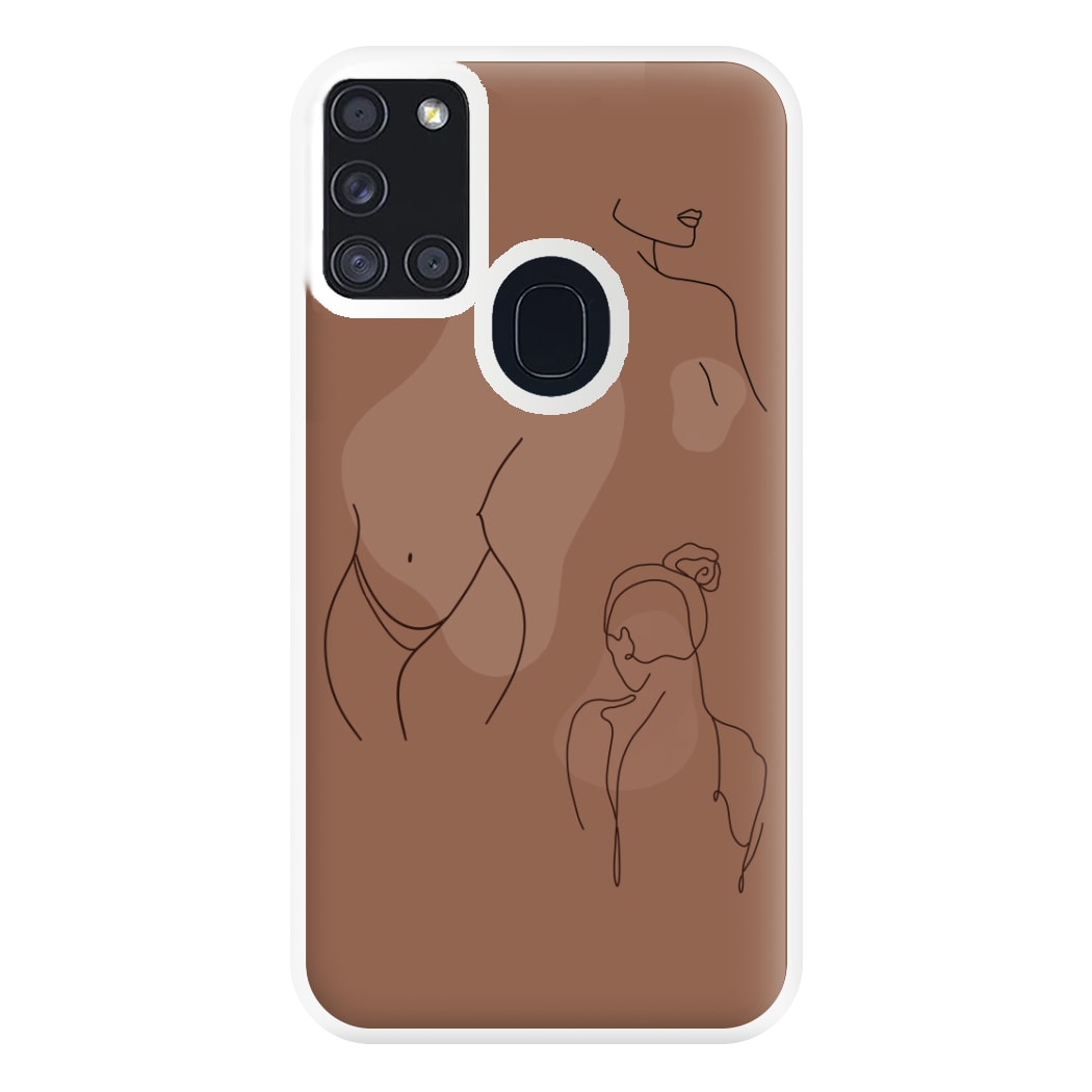 Silouhette nude Phone Case for Galaxy A21s