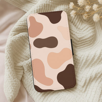 Cowprint Nude Wallet Phone Case