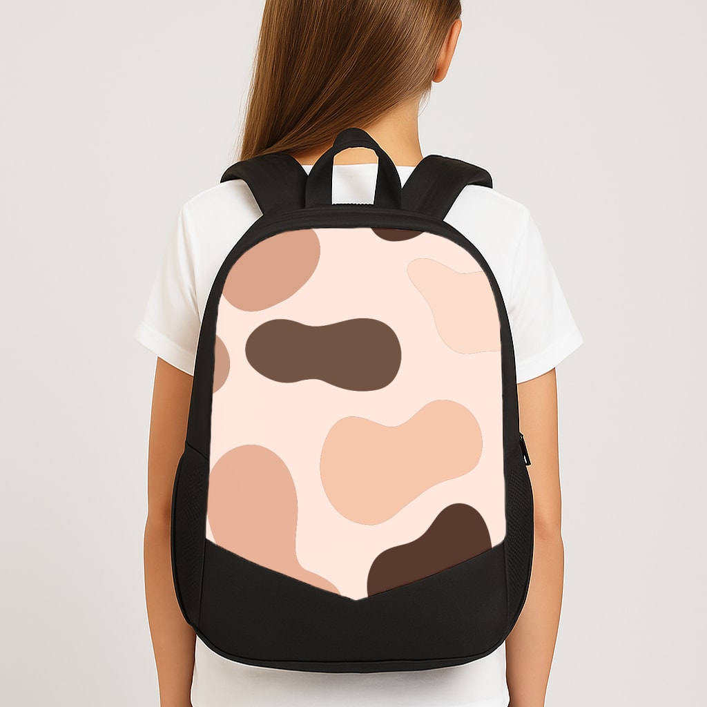 Cowprint Nude Large School Bag