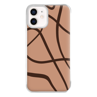 Lined Abstract Nude Phone Case for iPhone 12 Mini