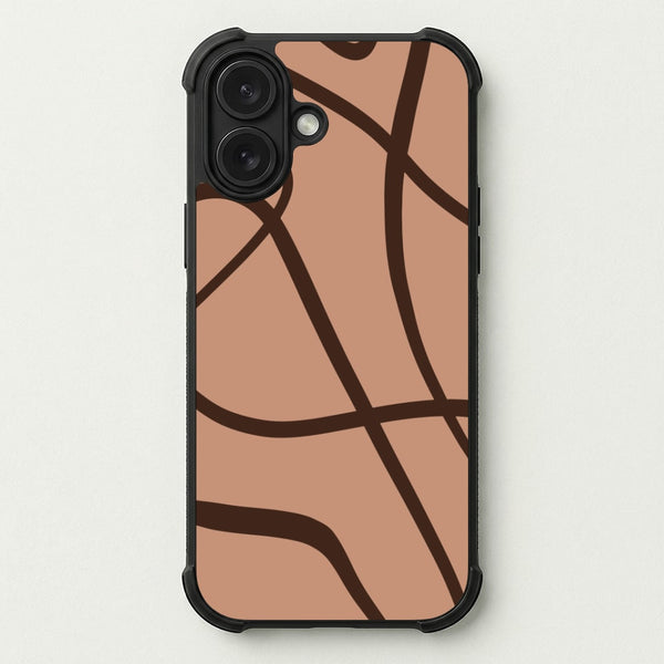 Lined Abstract Nude Phone Case — Bumper case